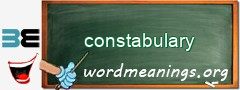 WordMeaning blackboard for constabulary